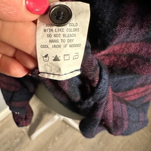 Melloday Stitch Fix Plaid Flannel Button Down Size Small - Picture 7 of 8